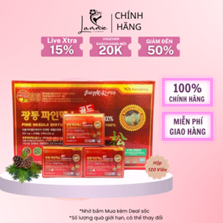 Tinh Dầu Thông Đỏ Kwangdong Hàn Quốc Hộp 120 Viên, Điều Hòa Huyết Áp, Phòng Ngừa Tai Biến Và Tiểu Đường