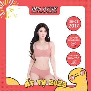 Áo lót su mút mỏng, áo ngực nữ không gọng, dây liền không viền, màu trơn mút tháo rời được BOM SISTER MU0310