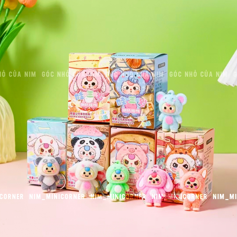 [BABYTHREE] 🔥🔥🔥 Bindbox 1 hộp bí mật móc khoá BB3 Bé ba lông mịn siêu hót hít - Full set 12 hộp