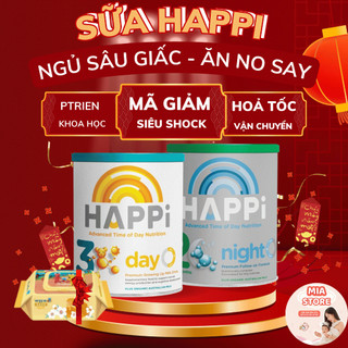 COMBO 2 LON SỮA HAPPI NGÀY, ĐÊM CHO BÉ ĐIỀU HOÀ NHỊP SINH HỌC, HỖ TRỢ NGỦ SÂU GIẤC