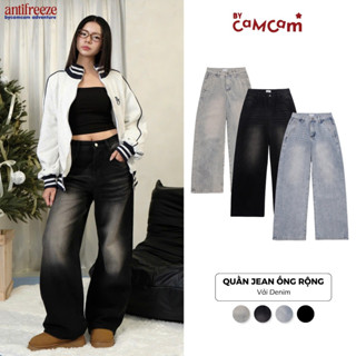 Quần Jean Bycamcam Ống Rộng Tôn Dáng Quần Bò Wash Màu Unisex Thời Trang Nam Nữ QTD001