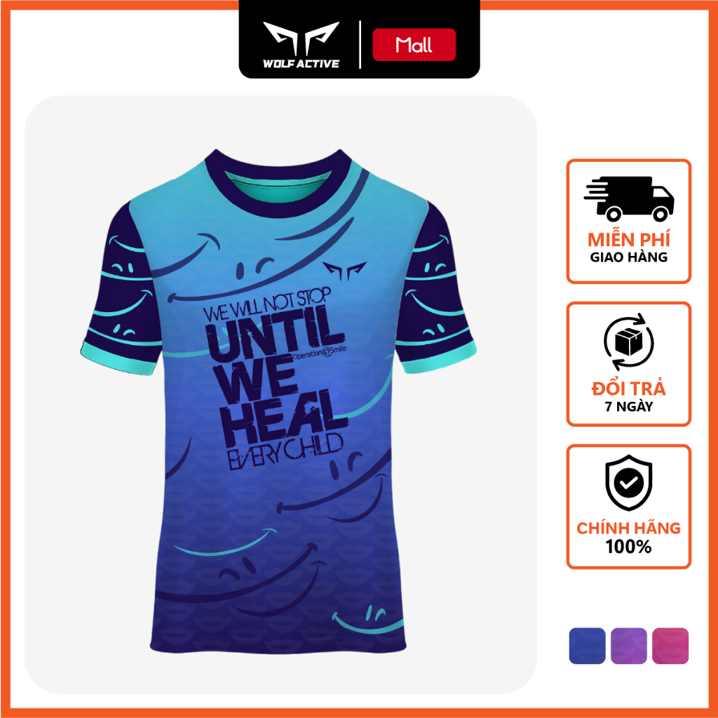 Áo Chạy Bộ Wolf Active Until We Heal 07, Chất Vải Cao Cấp, Nhẹ, Nhanh Khô, Co Giãn 4 Chiều