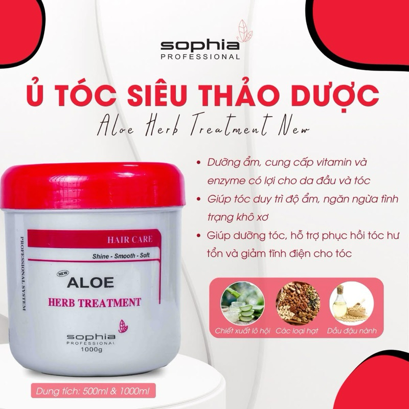 Hấp Tóc Thảo dược Aloe chiết xuất từ Lô Hội 500ml-1000ml ( Hàng cty chính hãng)