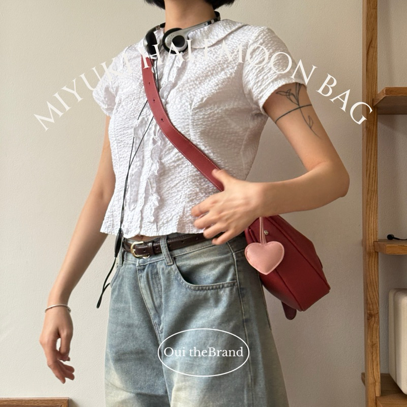 [ Tặng Charm Da ] 𝗠𝗶𝘆𝘂𝗸𝗶 みゆき 𝗛𝗮𝗹𝗳𝗺𝗼𝗼𝗻 𝗕𝗮𝗴 - Túi form Mặt Trăng MIYUKI ( Ouithebrand ) | BigBuy360 - bigbuy360.vn