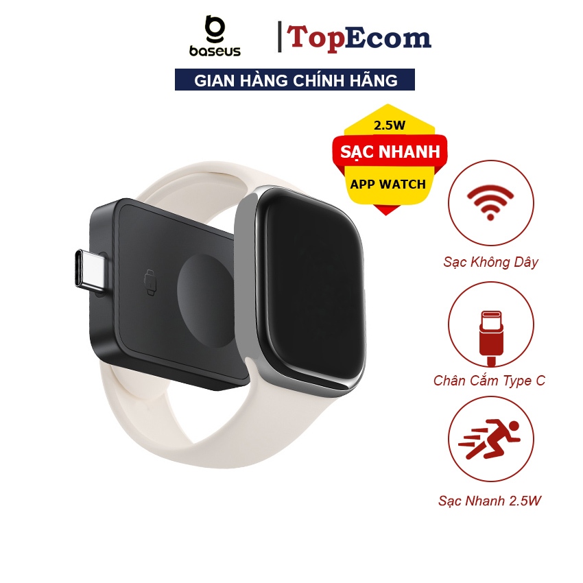 Đế Sạc Nhanh Không Dây 2.5w Baseus BSW-543 Cho App-le Watch Có Hit Nam Châm Nhỏ Ngọn