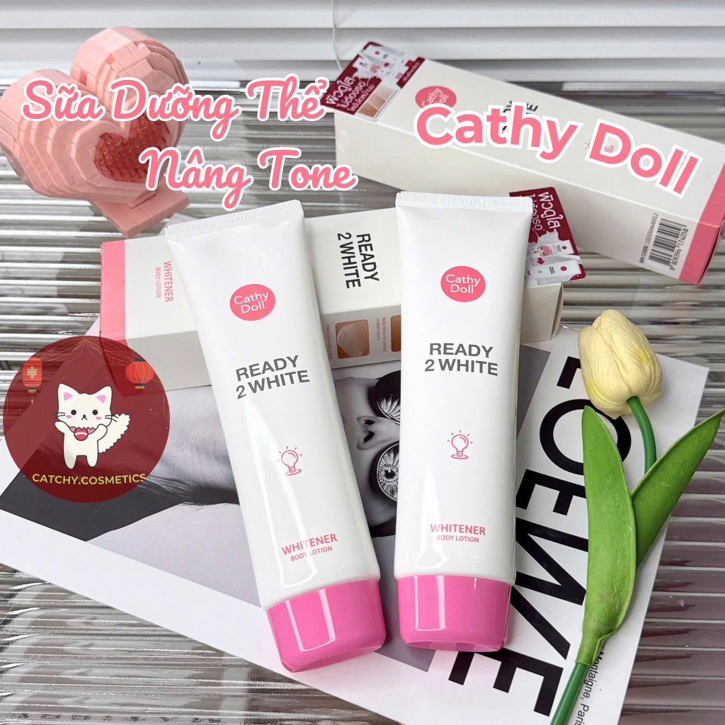 [CATHY DOLL] Sữa Dưỡng Thể Cathy Doll Ready 2 White, Dưỡng Da & Nâng Tone Body, 150ml Thái Lan