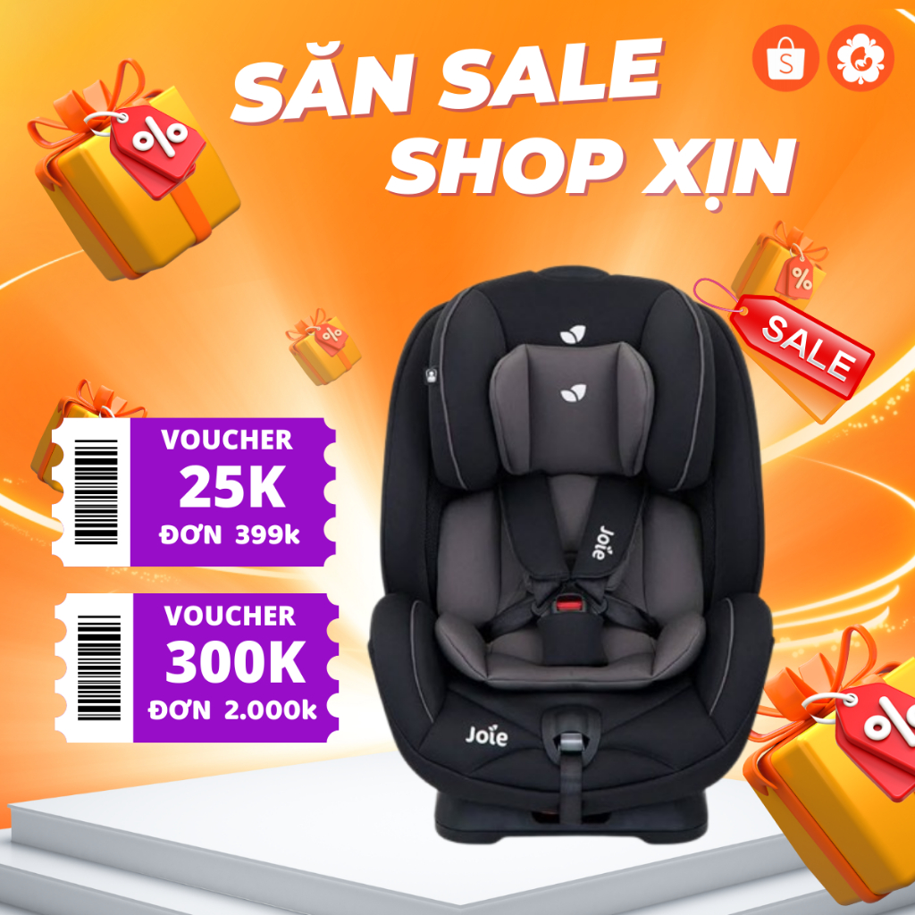 Ghế ô tô cho bé Joie Stages Coal - BH CHÍNH HÃNG