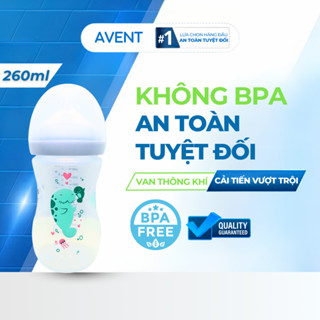 Bình Sữa Philips Avent Cho Bé Sơ Sinh Cổ Rộng An Toàn, Chống Đầy Hơi Sặc Sữa 260ml