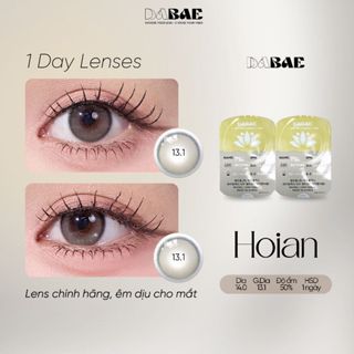 Lens cận 1 ngày DABAE kính áp tròng màu mắt xám tráng gương dưỡng ẩm DIA 14mm có độ 0-8 HOIAN