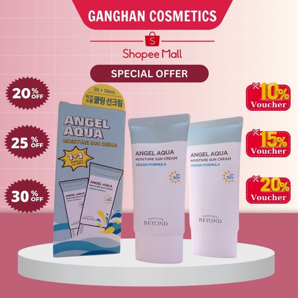 KCN BEYOND AQUA MOISTURE SUN CREAM (50ml x 2 tuýp) -