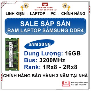 Ram DDR4 Laptop 16GB Samsung Bus 3200MHz - Bảo Hành 3 Năm