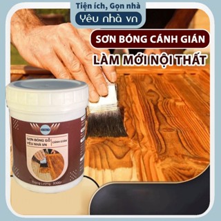 [Sơn Loại 1] Sơn Gỗ Bóng Cánh Gián Yêu Nhà VN, Làm Sáng Bóng Đồ Gỗ, Nội Thất, Bảo Vệ Gỗ Mốc Mọt, Sang Trọng 350g