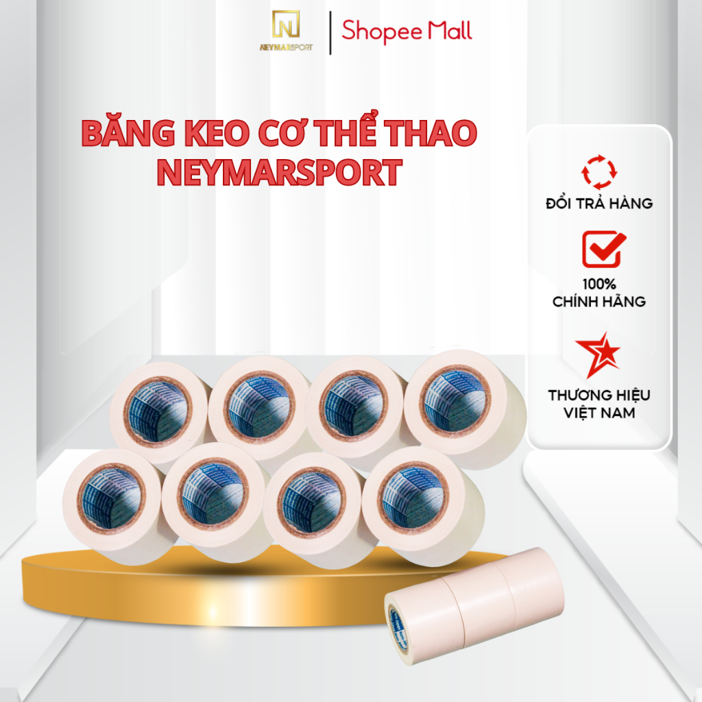 Băng keo cơ thể thao NEYMARSPORT giúp giảm chấn thương, va chạm mạnh khi vận động