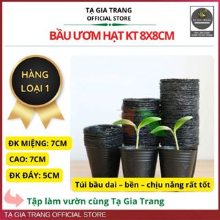 Set 100/50/30 Bầu Ươm Nilon Đen Cỡ Nhỏ KT 8x8cm