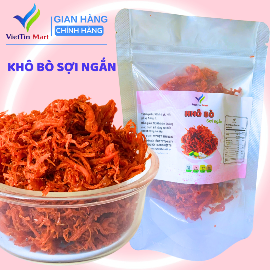 Thịt Bò Khô Sợi (Khô gà giả bò) Viettinmart 100G
