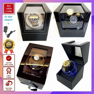 Hộp Xoay Đồng Hồ Cơ - Tủ Lắc Lên Cót Đồng Hồ Tự Động Quay Cao Cấp [BH 2 Năm]