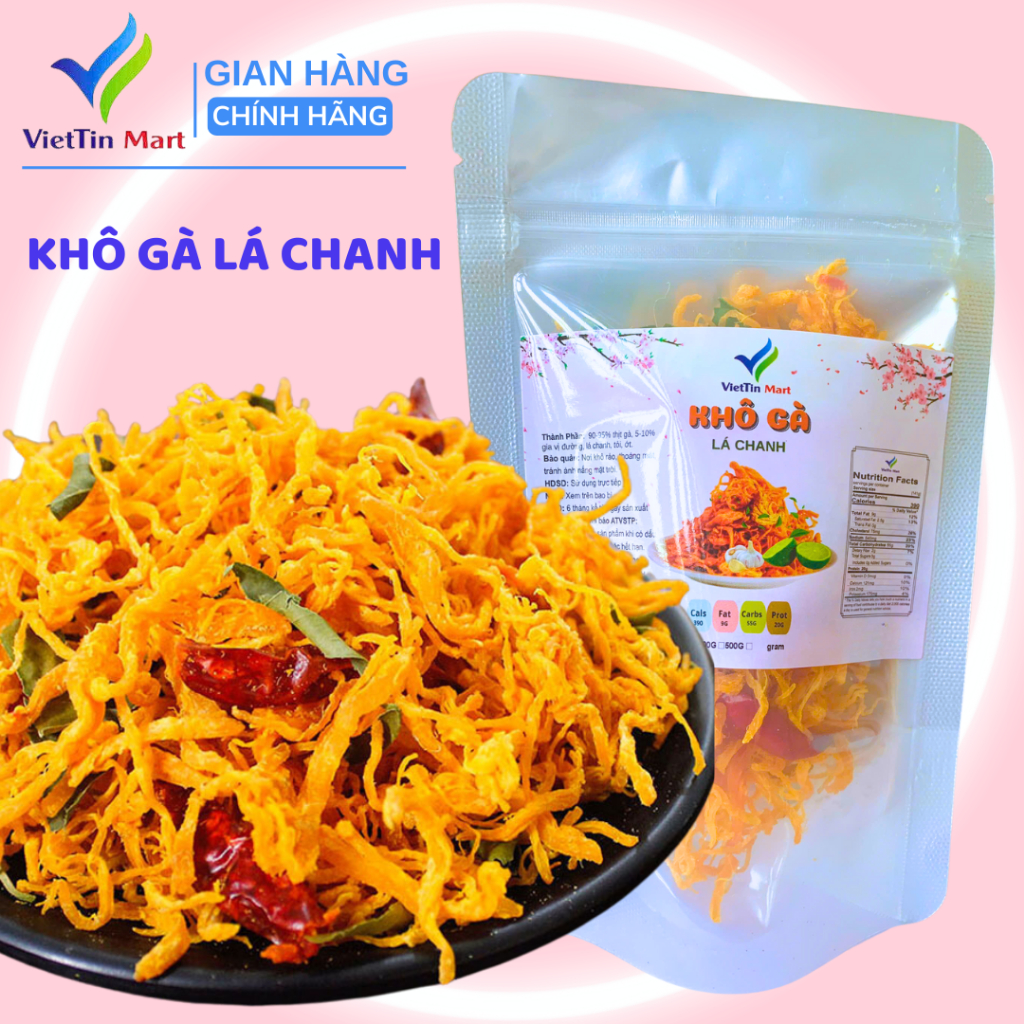 Khô Gà Xé Lá Chanh Viettin Mart