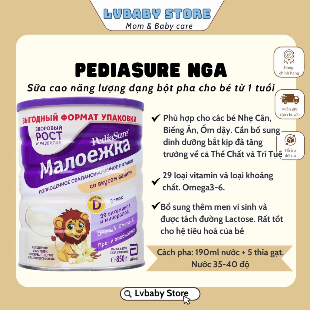 Sữa bột Pediasure - Nội Địa Nga