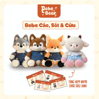 Bebe Cáo, Sói & Cừu- Cáo, Cừu và Sói gấu bông đáng yêu, thú nhồi bông cute, quà tặng cho người yêu