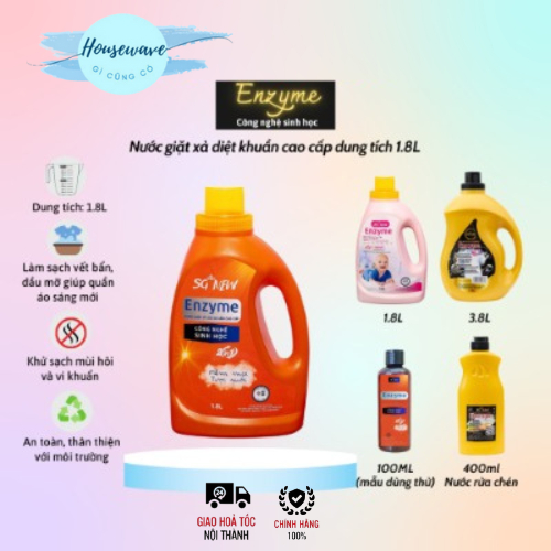Nước giặt xả sát khuẩn Enzyme SGNEW - 100% chính hãng