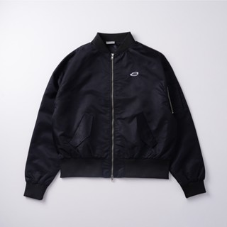 Áo Bomber Satin Đen Form Boxy | THE SEVEN HERITAGE BOXY BOMBER - Black