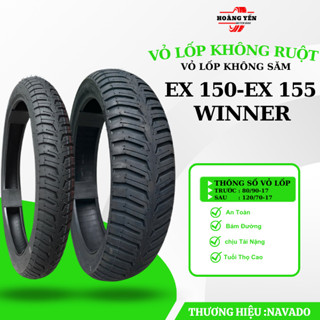 Vỏ Lốp Không Ruột EXCITER 150-155,WINNER Đủ Loại Thông Số Phân phối bởi FIRE HORSE Thương Hiệu NAVADO