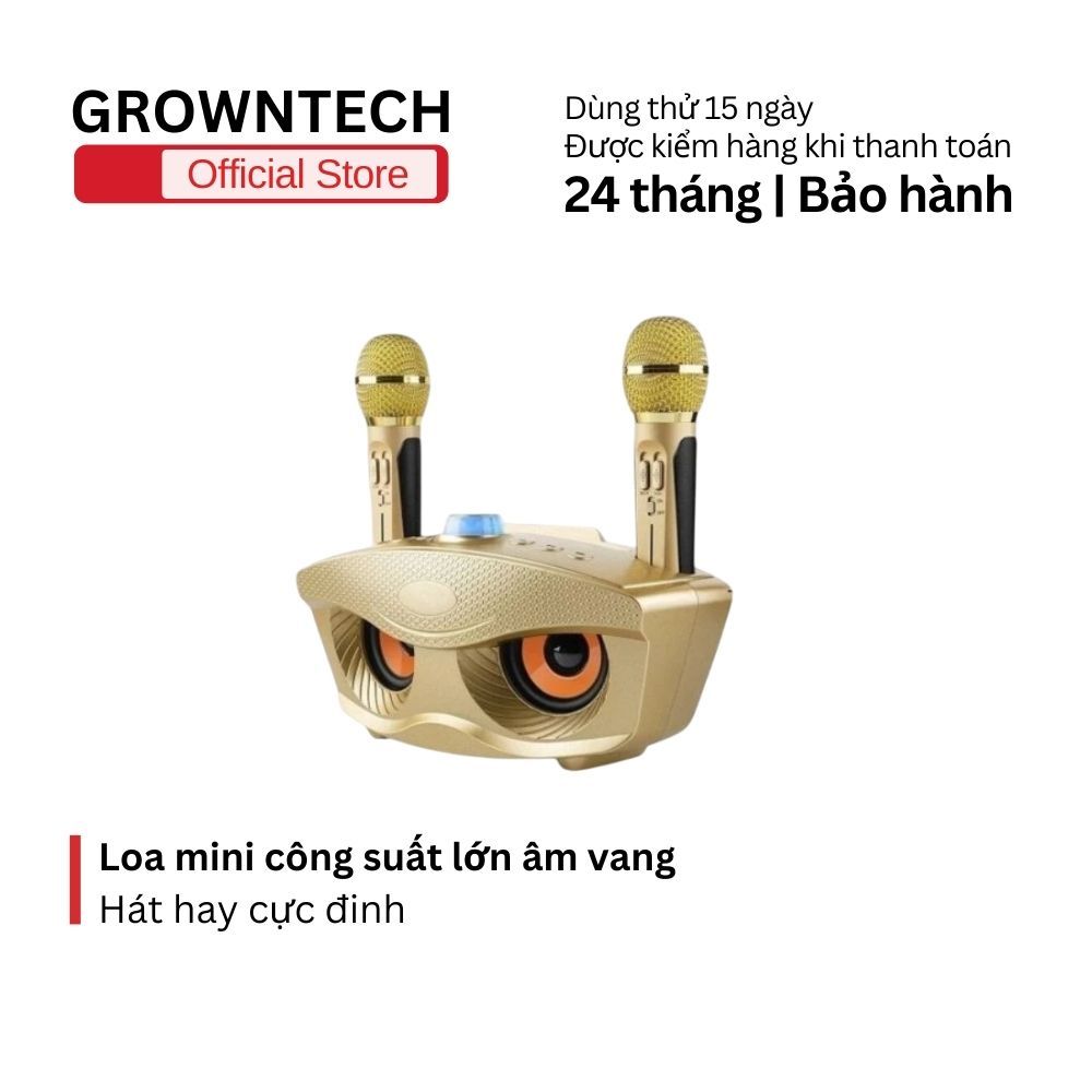  Loa Hát Karaoke Mini Xách Tay Bluetooth SDRD SD-306S Kèm 2 Micro Cực Hay Mắt Cú Siêu Đáng Yêu 