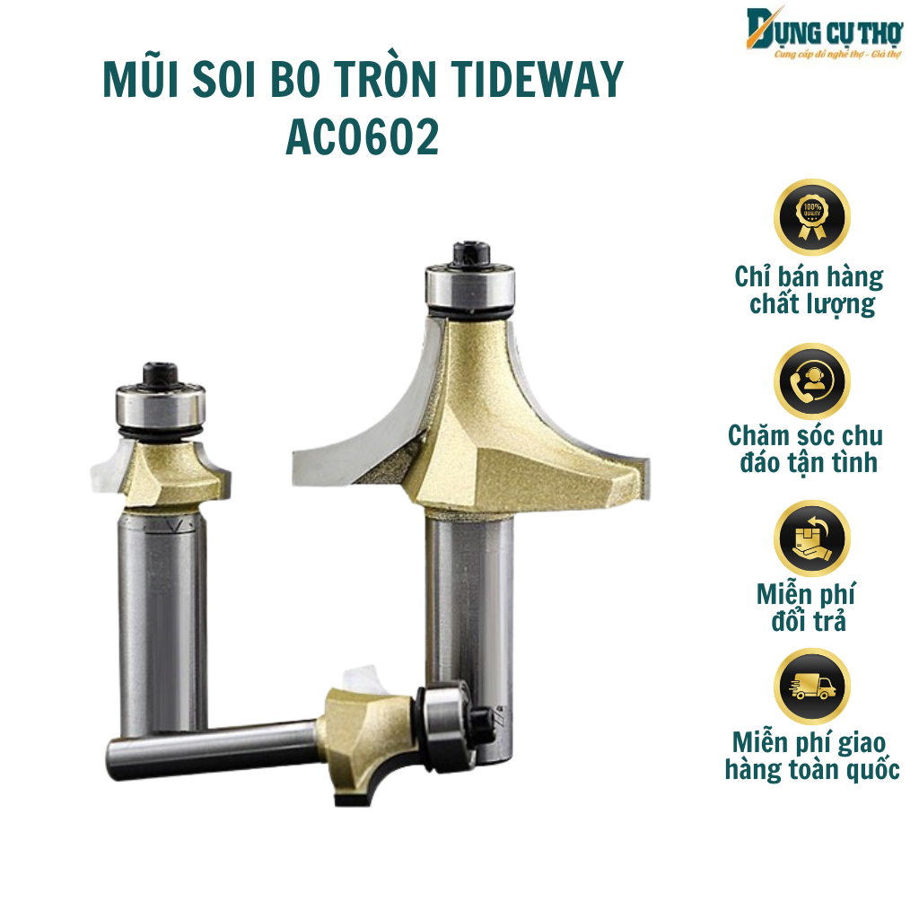 Mũi soi bo tròn Tideway AC0602