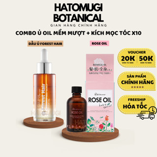 [COMBO OIL] Dầu dưỡng Rose Oil Botanical Nhật Bản +ủ Forest Hair Rosemary Oil siêu phục hồi kích mọc