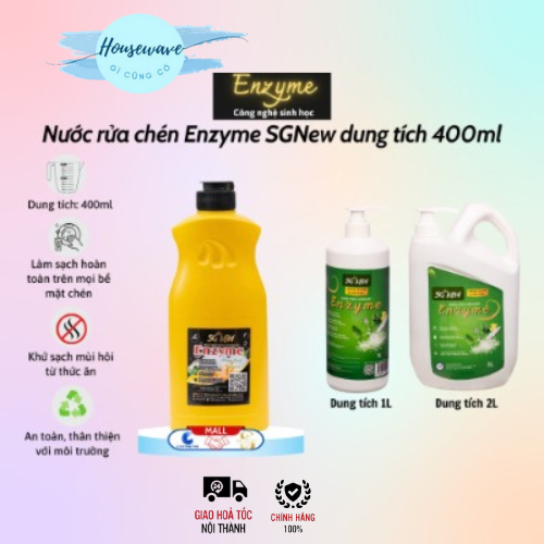 Nước rửa chén bát công nghệ sinh học Enzyme SGNEW - 100% chính hãng