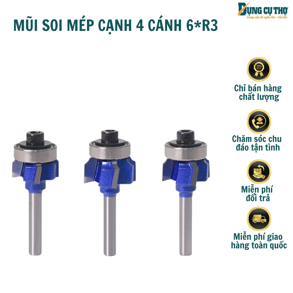 Mũi soi mép cạnh 4 cánh 6*R3