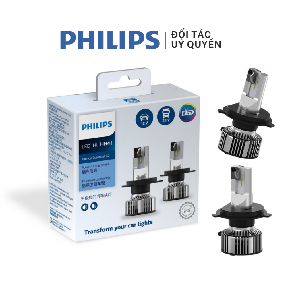 [Hộp 2 bóng] Đèn ô tô Philips LED H4 12-24V 21W mã 11342UE2X2
