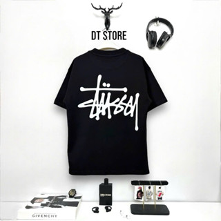 Áo thun STUSSY logo basic tròn vải cotton cao cấp form rộng unisex - DT STORE