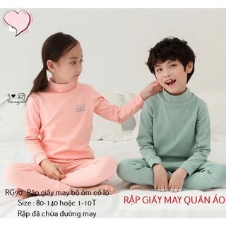 RG90_ Rập giấy may bộ đồ thun cho bé