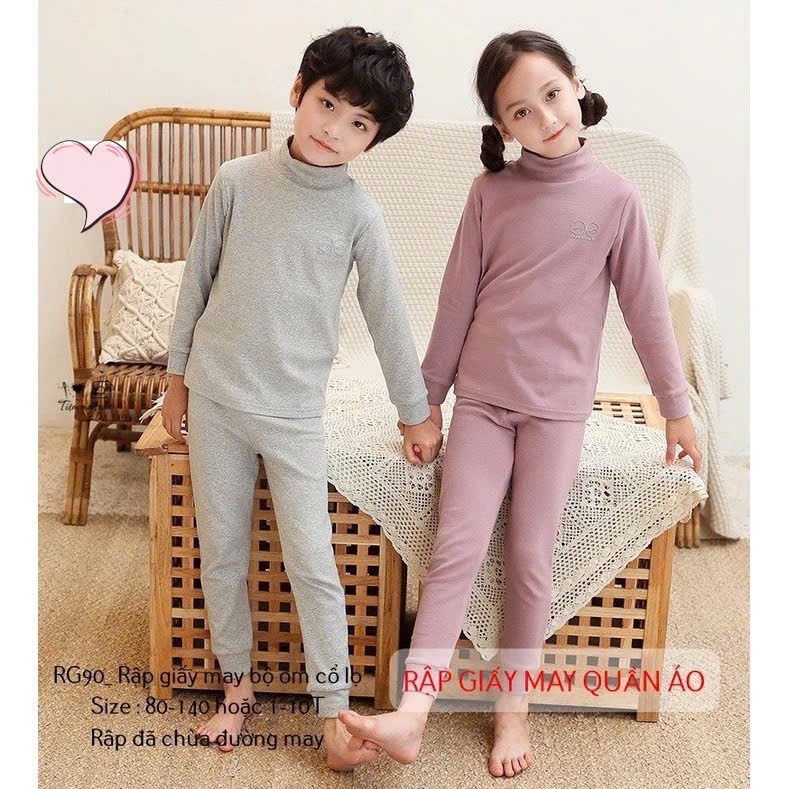 RG90_ Rập giấy may bộ đồ thun cho bé