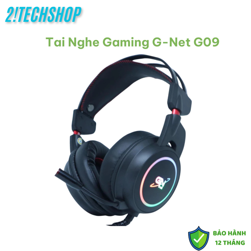 Tai nghe Chụp Tai GNET G09 Đèn Led Đổi Màu Nghe Nhạc Âm Thanh Studio Chơi Game Cực Đã