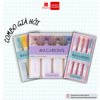 Combo 3 Bút Highlight Đa năng 5in1 Macarons, Bút Dạ Quang Ngòi Mềm Tạo Hiệu Ứng Ombre, Viết Calligrphy Trang Trí Sổ Vở