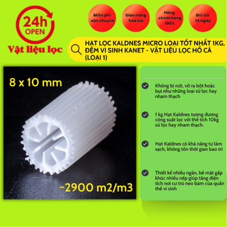 Hạt lọc Kaldnes micro loại tốt nhất 1kg đệm vi sinh kanet - vật liệu lọc hồ cá loại 1  