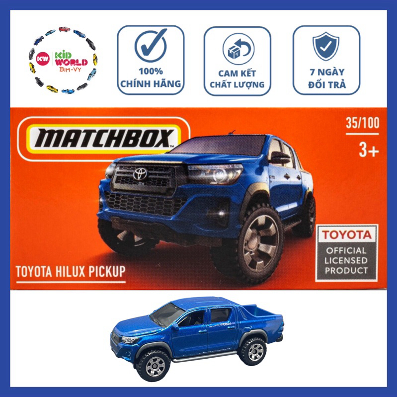 Xe mô hình Matchbox Box Bán tải Toyota Hilux Pickup 35/100.