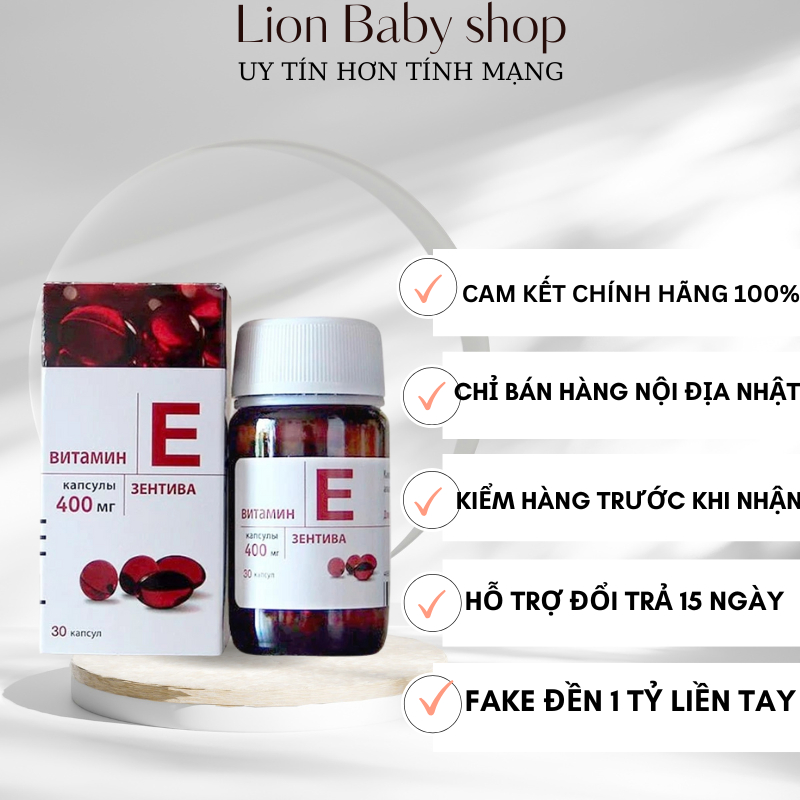 Vitamin E đỏ nga 400mg [lỌ THỦY TINH] CHUẨN AUTH đẹp da,