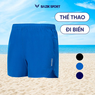 Quần Thể Thao Đi Biển Nam BAZIK ULTRA SHORT 5inch Xẻ Tà V co giãn, tập gym, bơi, chạy bộ thoải mái