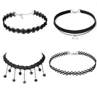Choker cổ đính hạt nơ chuông
