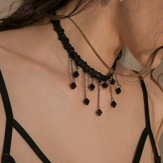 Choker cổ đính hạt nơ chuông