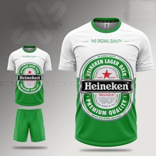[🚚 FREESHIP 🚚] Bộ quần áo thể thao nam,nữ Sét bộ hè Họa Tiết BIA HEINEKEN hot trend UNISEX G