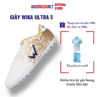 Giày Đá Bóng Wika Ultra 5 Chính Hãng, Giày Bóng Đá Sân Cỏ Nhân Tạo Chất Liệu Da Nhăn Cao Cấp