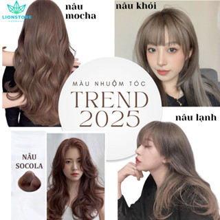 Thuốc nhuộm tóc Nâu Sữa Xanh Rêu nhuộm tóc tại nhà tặng oxy găng tay mũ ủ