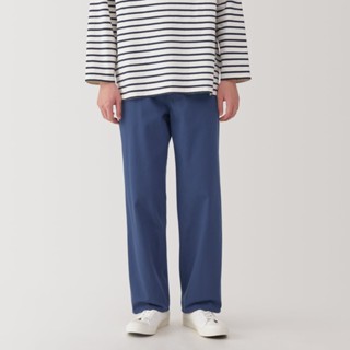 Quần Ống Rộng Vải Kapok Herringbone MUJI