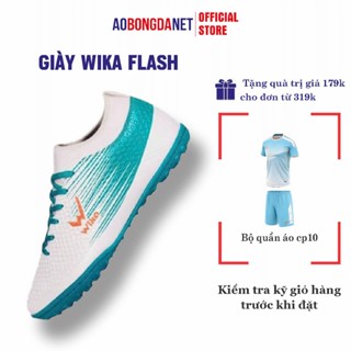 Giày Đá Bóng Nam Wika Flash Chính Hãng, Giày Wika Da Phủ Pu Cao Cấp Đã Được Khâu Full Đế