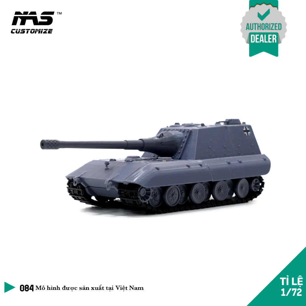 [NAS] Mô hình xe tăng Đức Jagdpanzer E100 1/72 Pro , Mô hình quân sự xe tăng E100 tỉ lệ 1:72