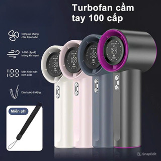 Quạt Turbo Jet 4000 mAh có thể sạc lại, cầm tay, di động, gió mạnh, tốc độ cao 100 vòng/phút
